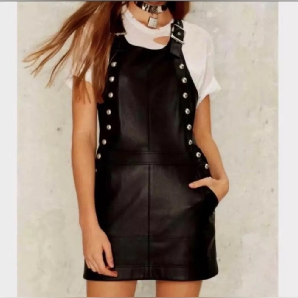 Nasty Gal Vegan Overall Dress.